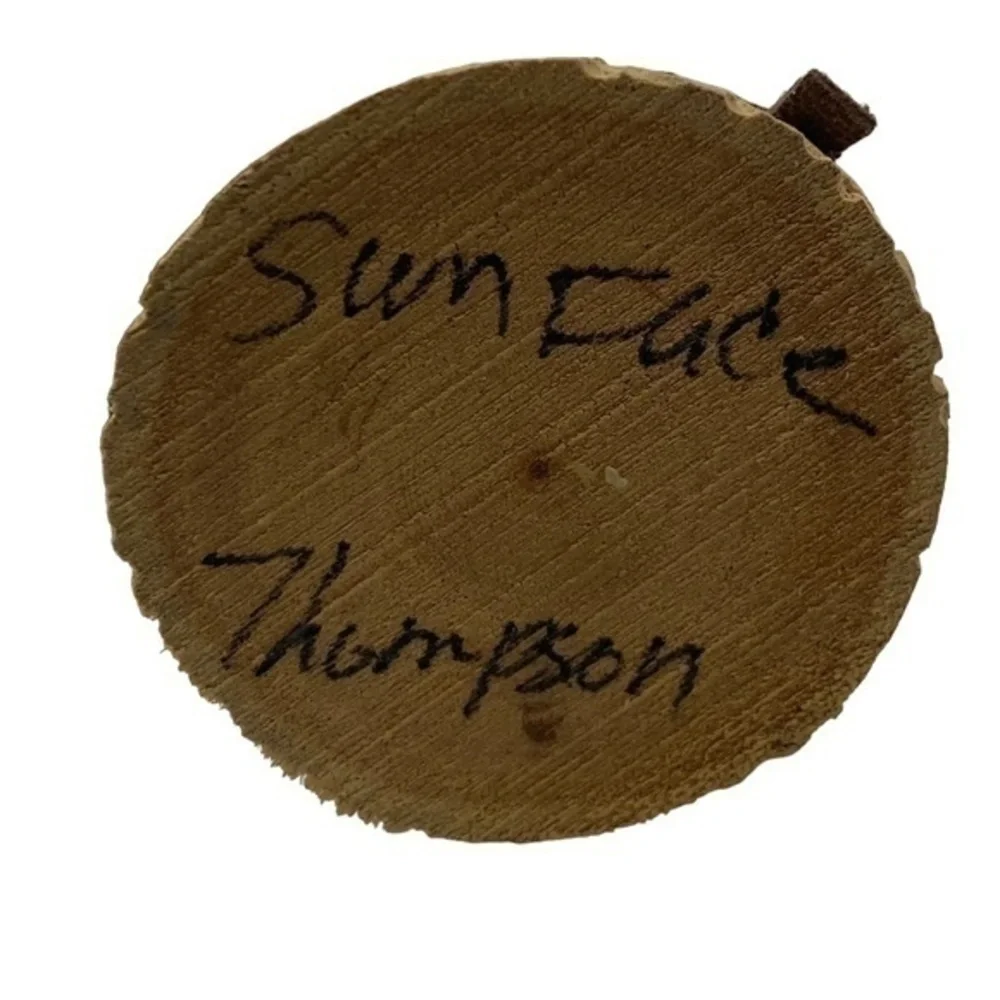 Kachina Native American Sun Face Artist signed Thompson Figurine